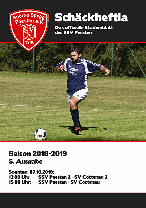 Ausgabe 5 - 07.10.2018 - SSV Peesten - SV Cottenau