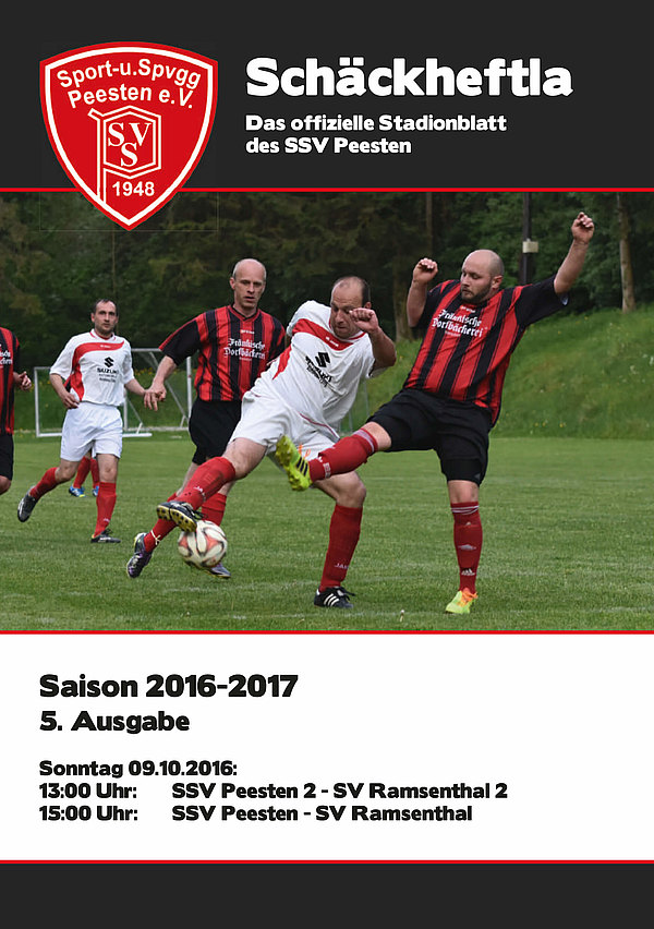 Ausgabe 5 - 09.10.2016 - SSV Peesten - SV Ramsenthal