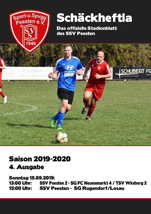 Ausgabe 4 - 15.09.2019 - SSV Peesten - SG Rugendorf/Losau