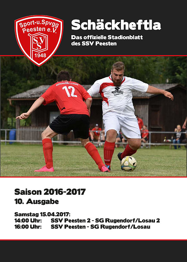 Ausgabe 10 - 15.04.2017 - SSV Peesten - SG Rugendorf/Losau
