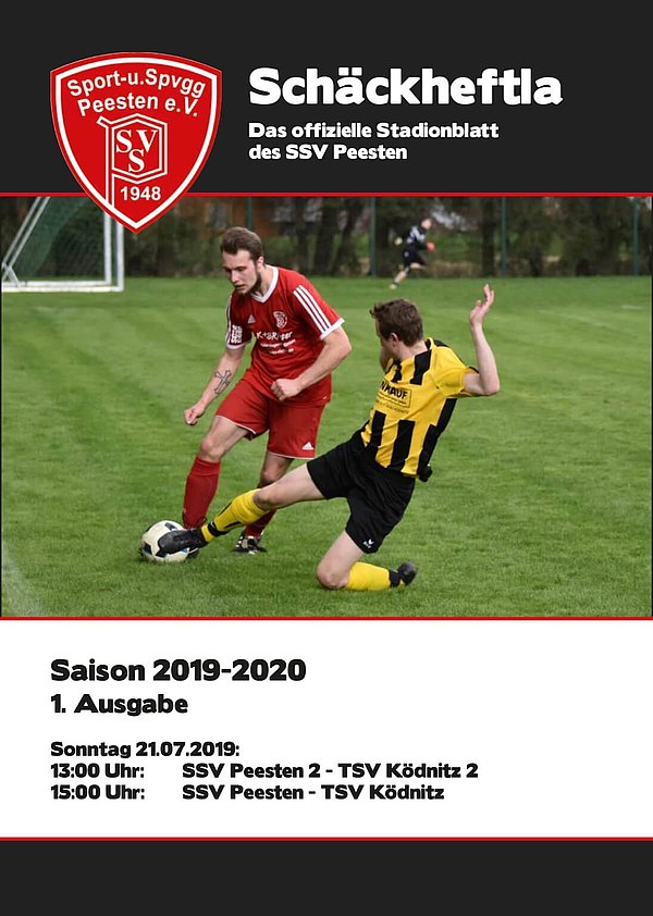 Ausgabe 1 - 21.07.2019 - SSV Peesten - TSV Ködnitz